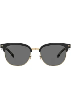Black sunglasses with gold-tone details