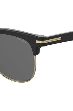 Black sunglasses with gold-tone details