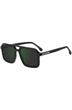 Black sunglasses with logo trim