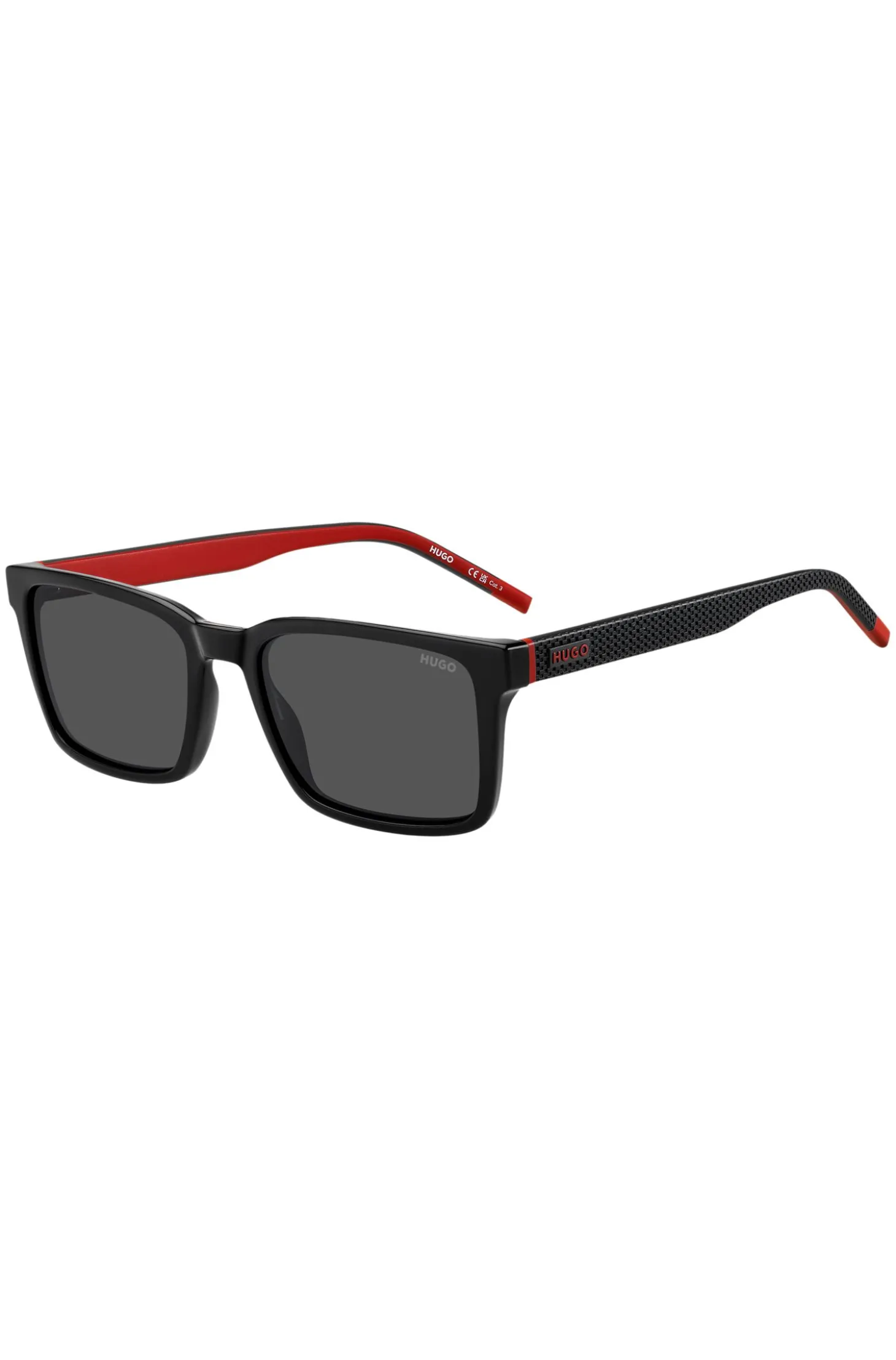 Black sunglasses with patterned temples