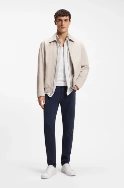 Blouson jacket in soft suede