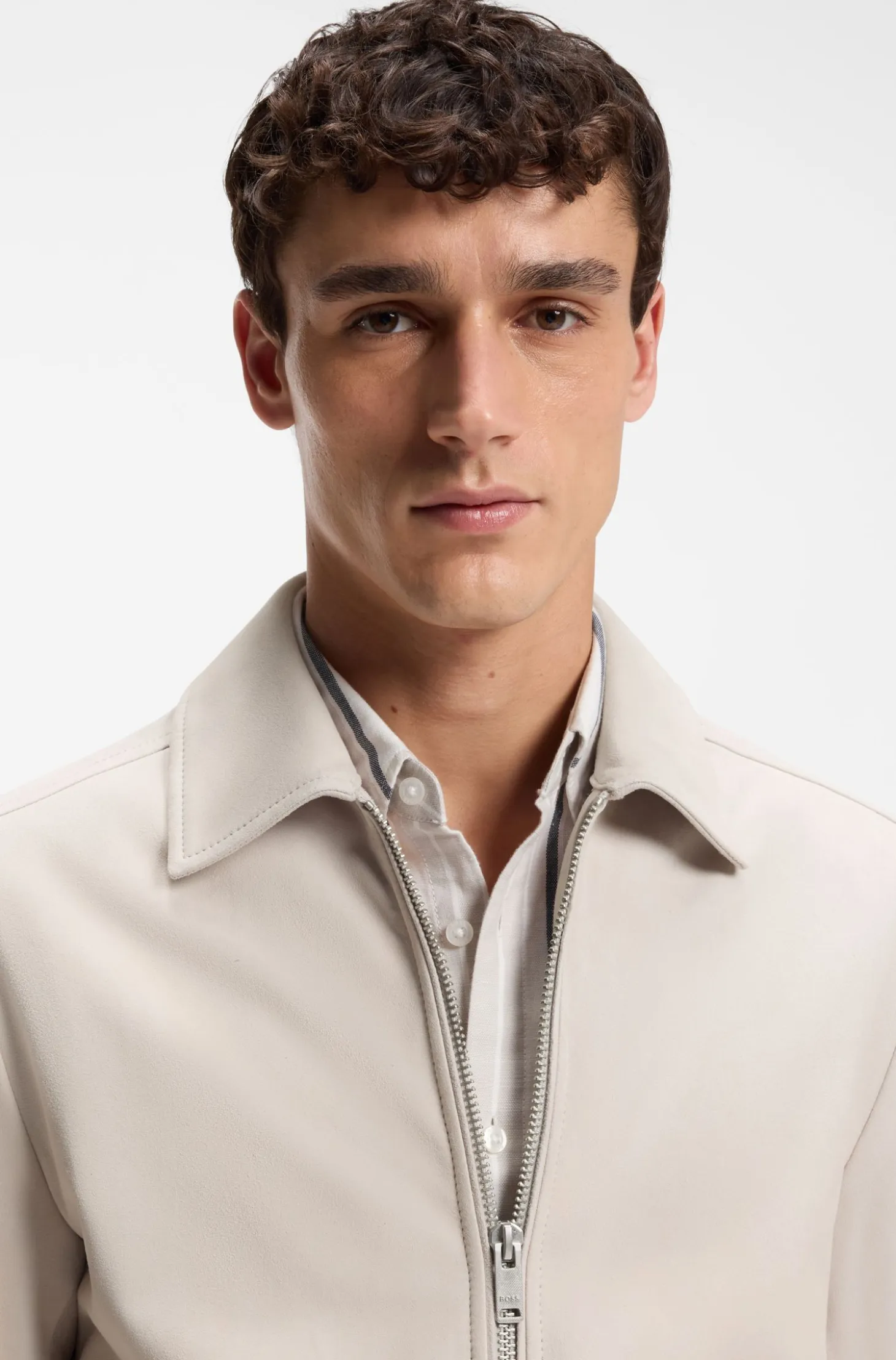 Blouson jacket in soft suede