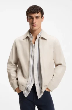 Blouson jacket in soft suede