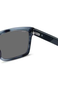 Blue-acetate sunglasses with patterned frames