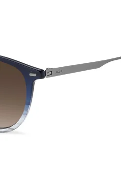 Blue-acetate sunglasses with gradient effect
