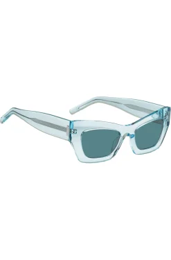 Blue-acetate sunglasses with signature hardware