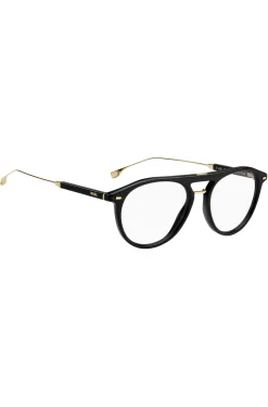 Blue-light-blocking optical frames in black acetate