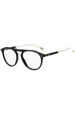 Blue-light-blocking optical frames in black acetate