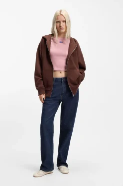 Blue salt-and-pepper jeans in comfort-stretch denim