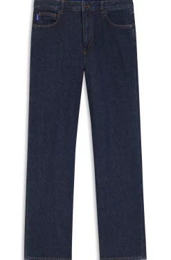 Blue salt-and-pepper jeans in comfort-stretch denim