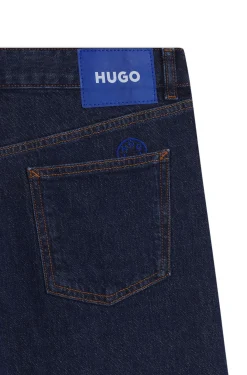 Blue salt-and-pepper jeans in comfort-stretch denim