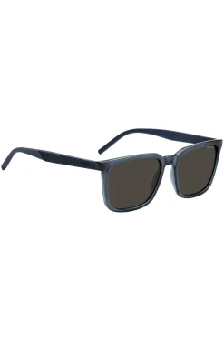 Blue sunglasses with textured temples