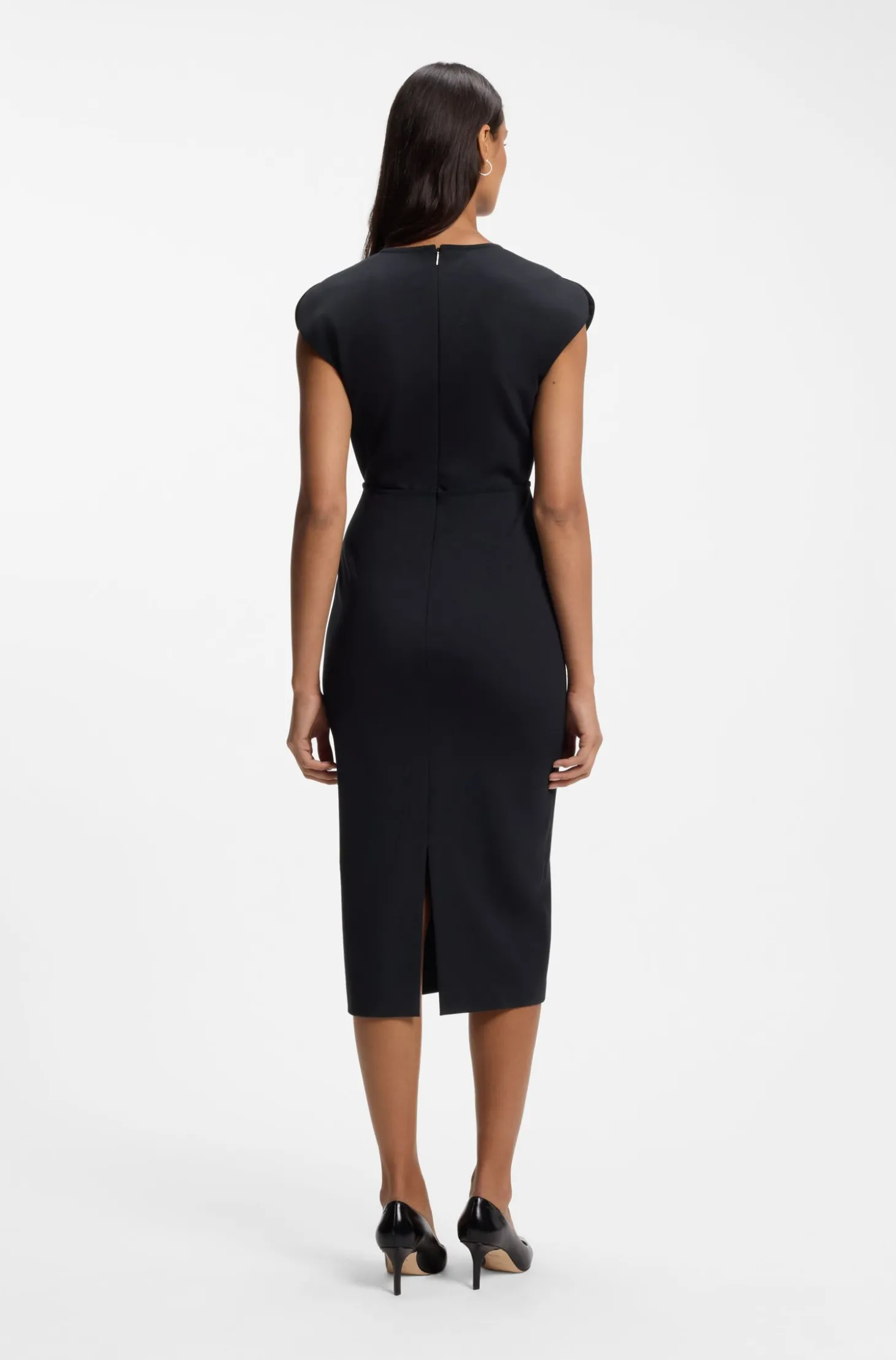 Bodycon dress with grosgrain trims