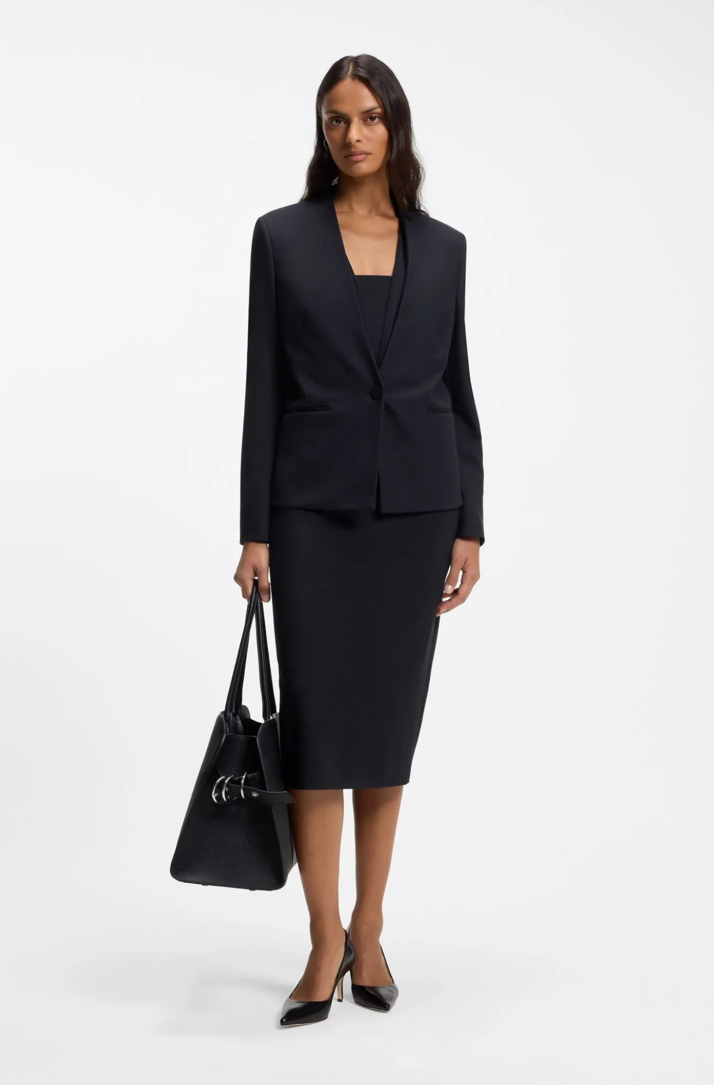 Bodycon dress with grosgrain trims