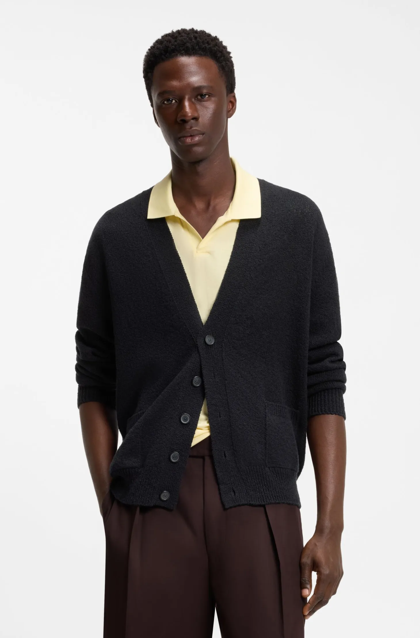 BOSS BY BECKHAM cardigan in a cotton blend