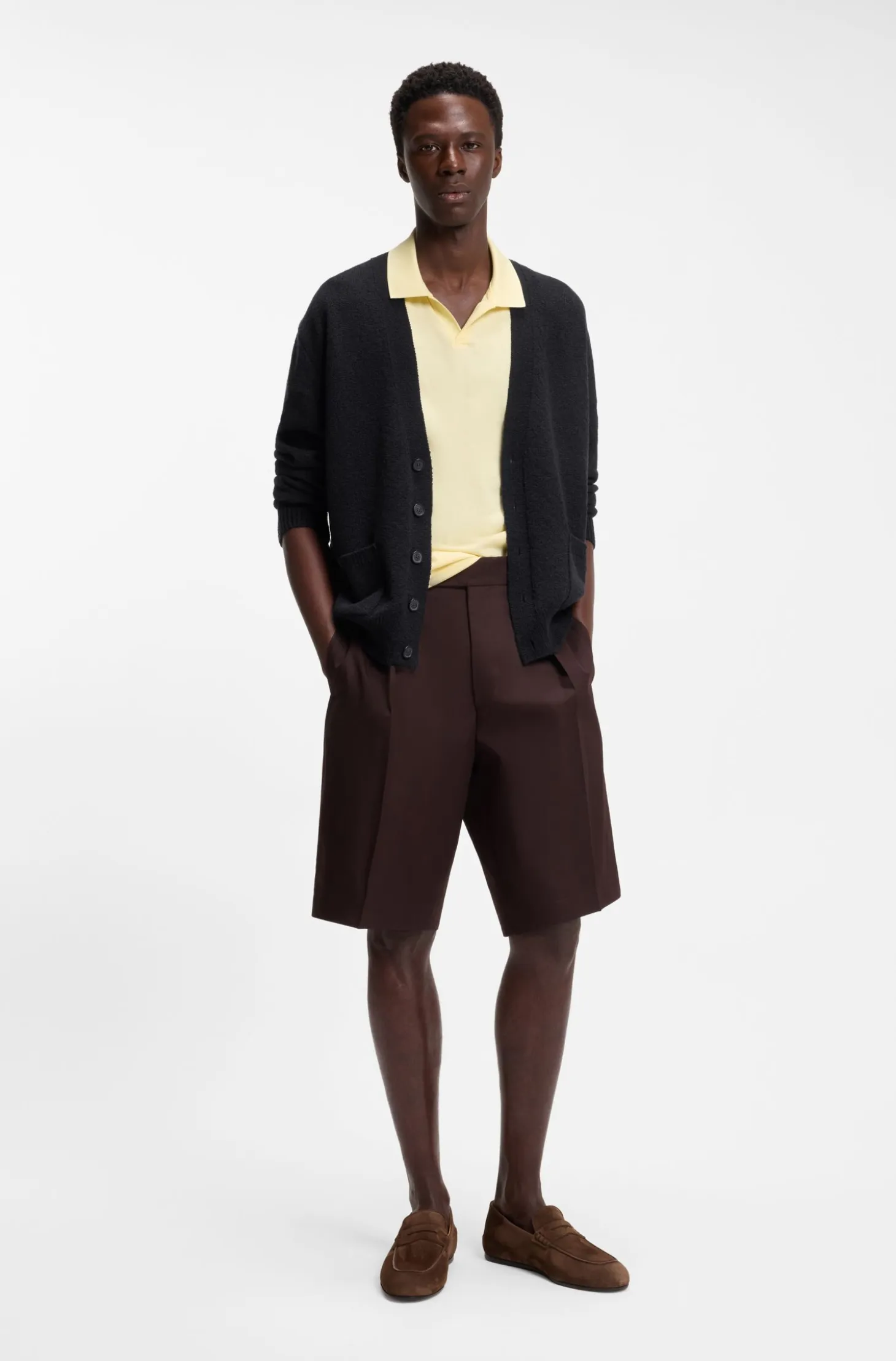 BOSS BY BECKHAM cardigan in a cotton blend