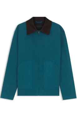 BOSS BY BECKHAM cotton jacket with contrast collar