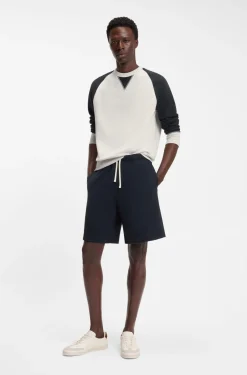 BOSS BY BECKHAM cotton sweater with colour-blocking