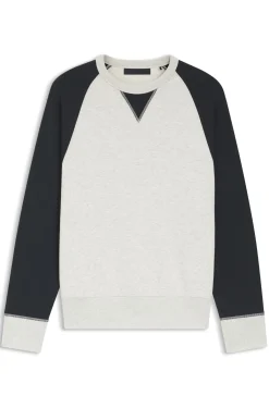 BOSS BY BECKHAM cotton sweater with colour-blocking