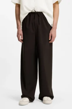 BOSS BY BECKHAM drawstring trousers in virgin wool