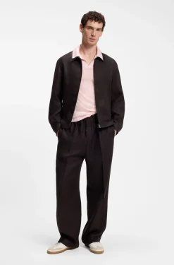 BOSS BY BECKHAM knit polo in virgin wool