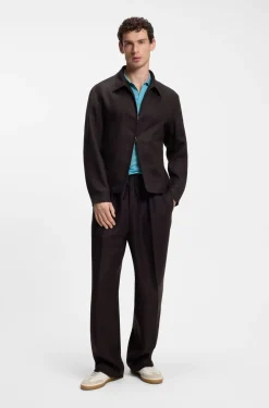 BOSS BY BECKHAM knit polo in virgin wool