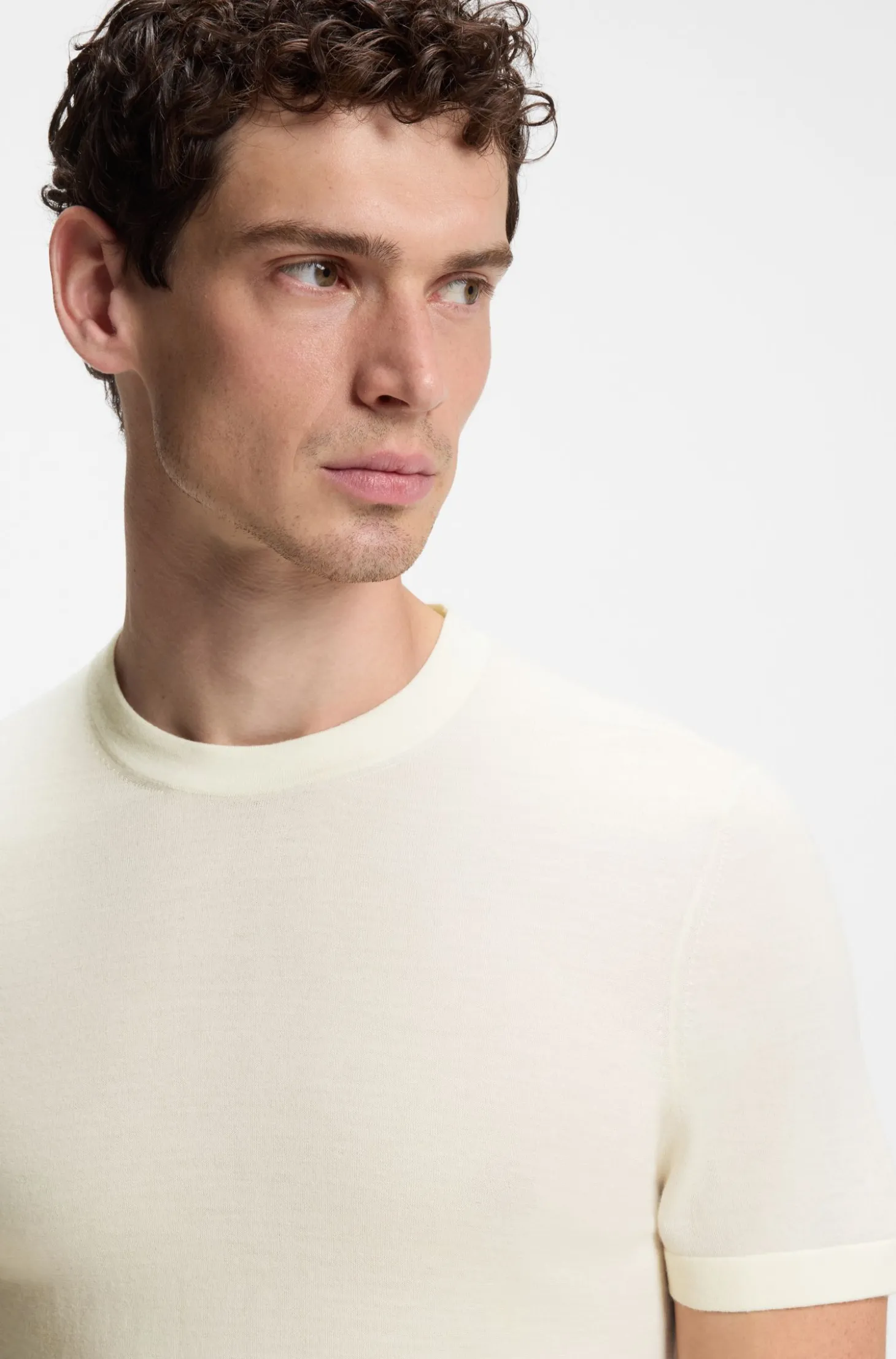BOSS BY BECKHAM knit T-shirt in virgin wool