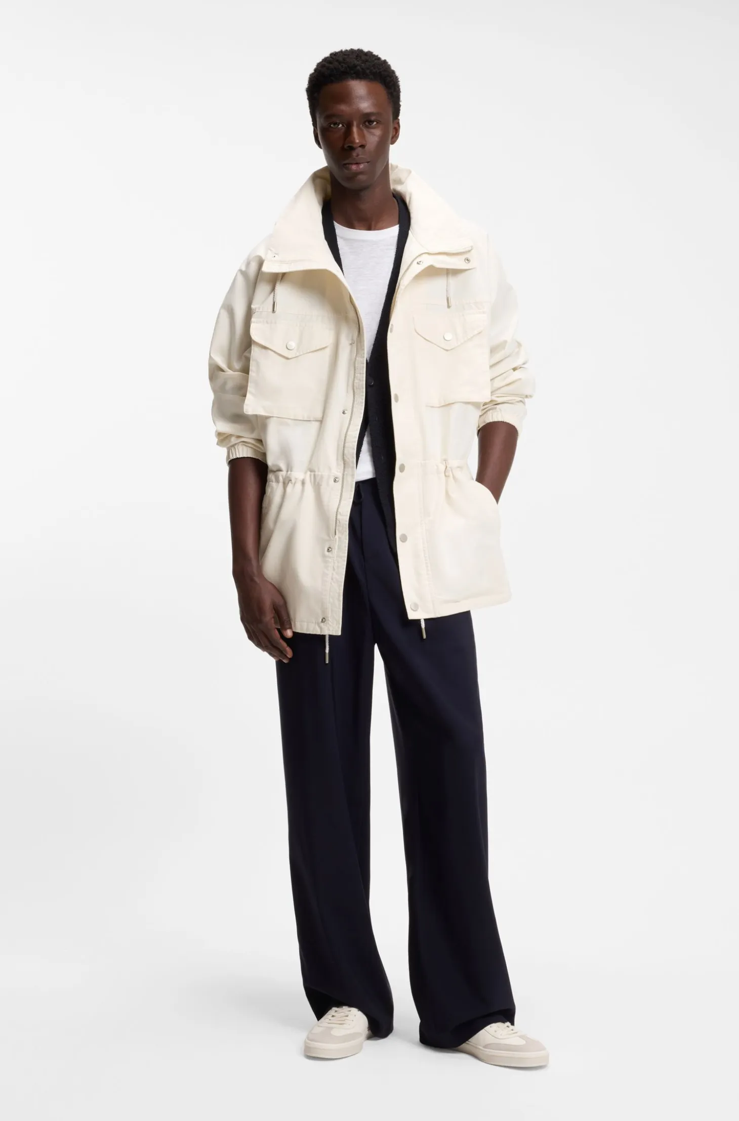 BOSS BY BECKHAM parka jacket in cotton