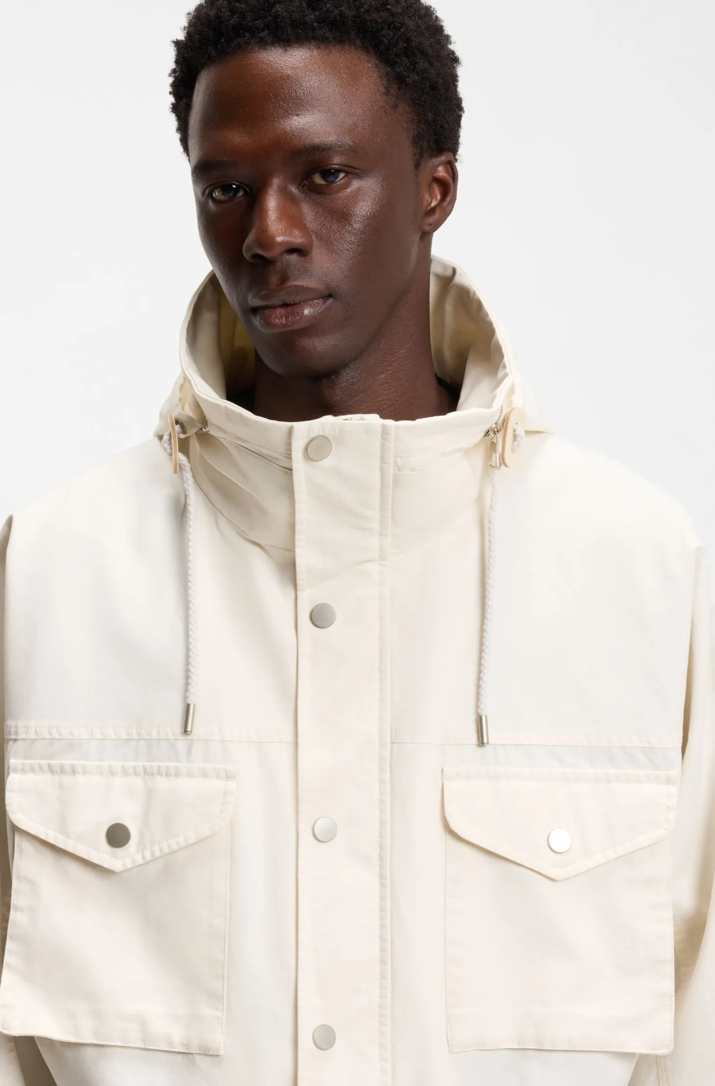 BOSS BY BECKHAM parka jacket in cotton