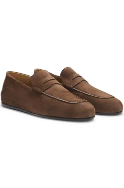 BOSS BY BECKHAM penny loafers in suede
