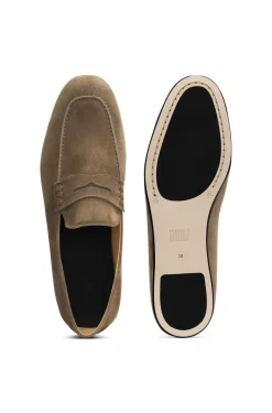 BOSS BY BECKHAM penny loafers in suede