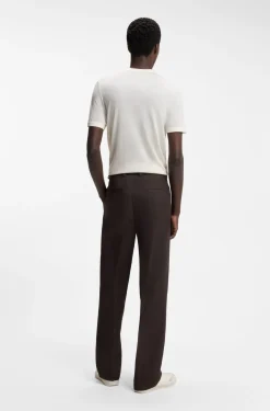 BOSS BY BECKHAM pleat-front trousers in cotton