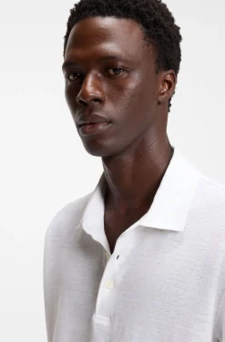 BOSS BY BECKHAM polo shirt in linen