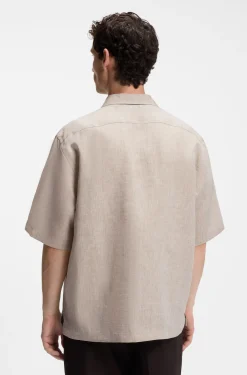 BOSS BY BECKHAM relaxed-fit linen shirt