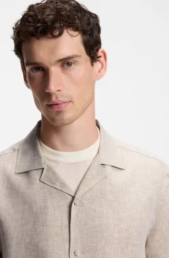 BOSS BY BECKHAM relaxed-fit linen shirt