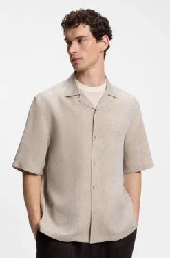 BOSS BY BECKHAM relaxed-fit linen shirt