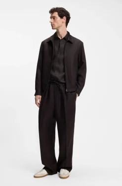 BOSS BY BECKHAM relaxed-fit linen shirt