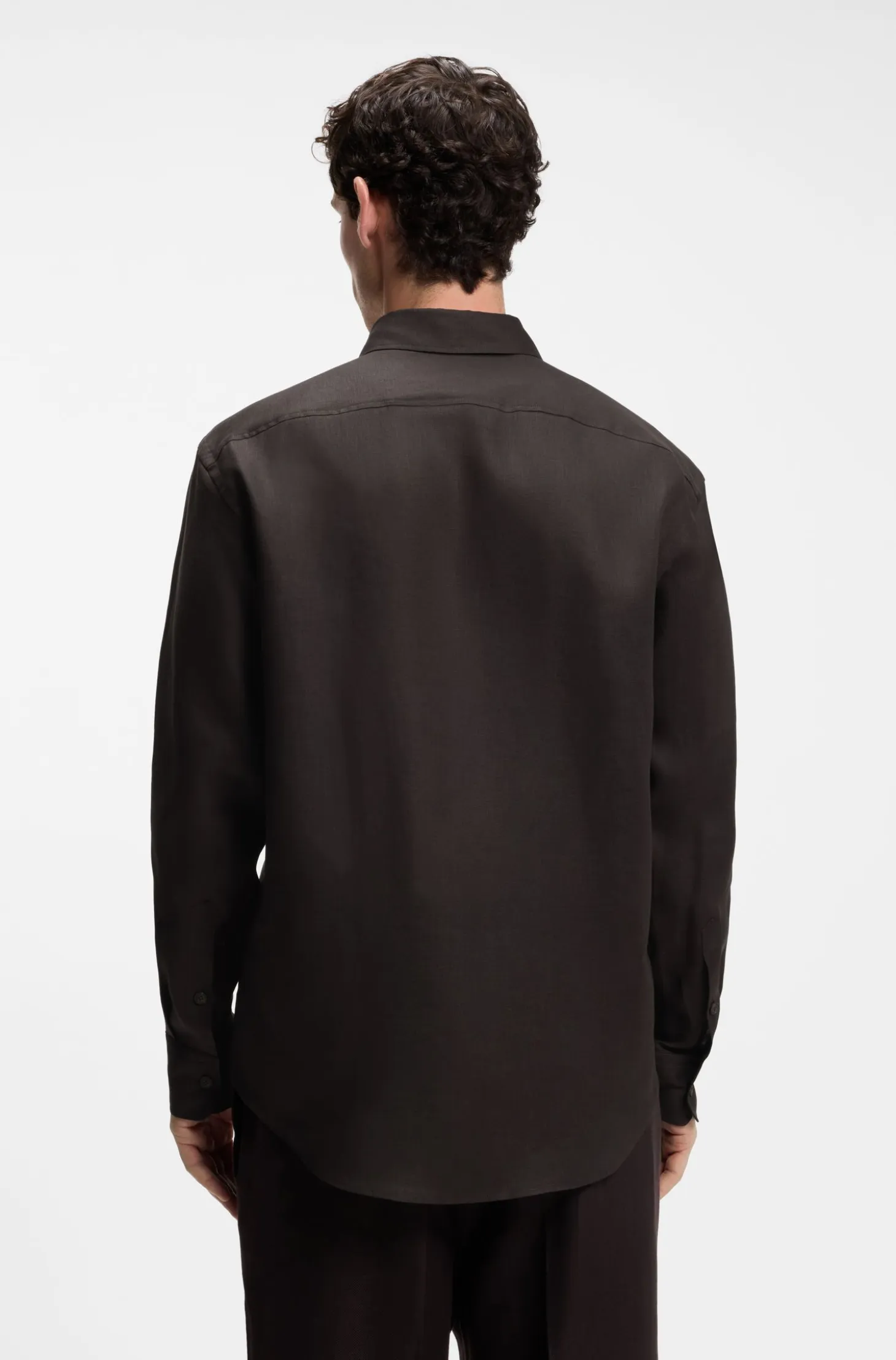 BOSS BY BECKHAM relaxed-fit linen shirt