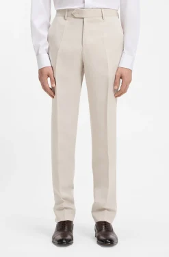BOSS BY BECKHAM slim-fit trousers with micro pattern