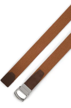 BOSS BY BECKHAM tape belt with nubuck trims