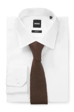 BOSS BY BECKHAM Tie in linen and tussah silk