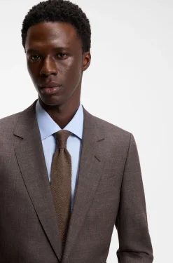 BOSS BY BECKHAM Tie in linen and tussah silk
