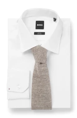 BOSS BY BECKHAM Tie in linen and tussah silk