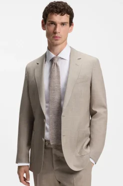 BOSS BY BECKHAM Tie in linen and tussah silk