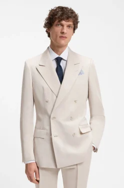 BOSS BY BECKHAM Tie in linen and tussah silk
