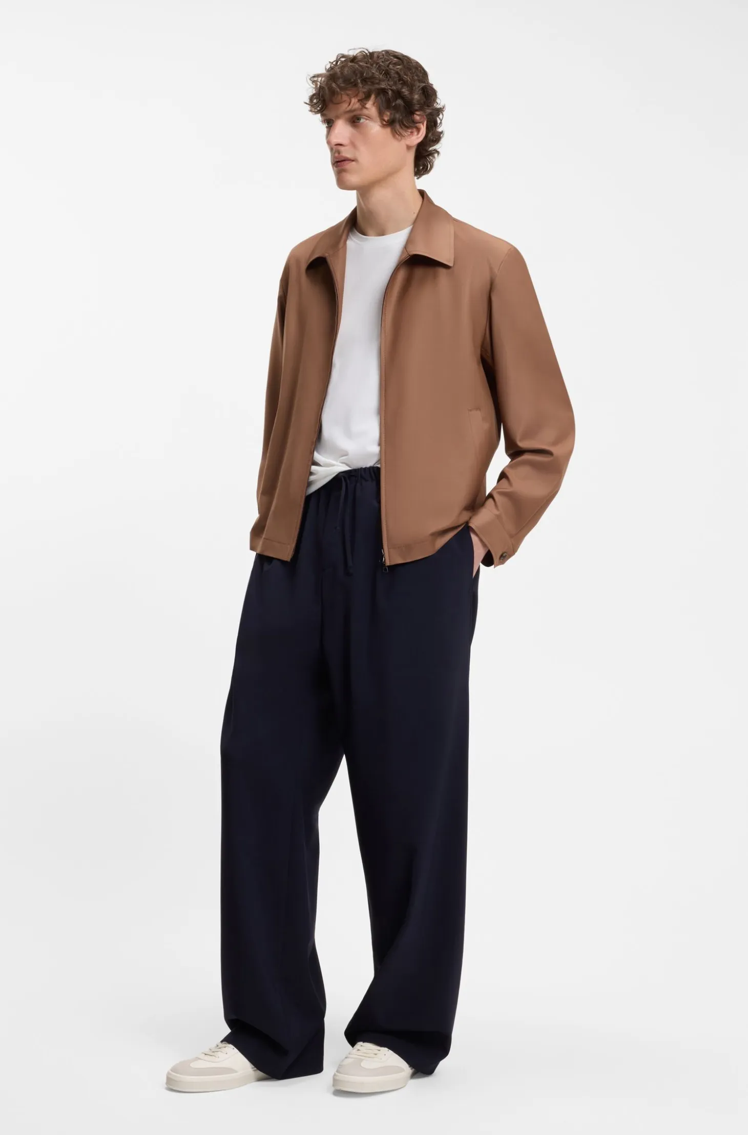 BOSS BY BECKHAM T-shirt in cotton and silk