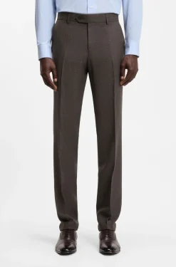 BOSS BY BECKHAM wool-blend slim-fit suit trousers