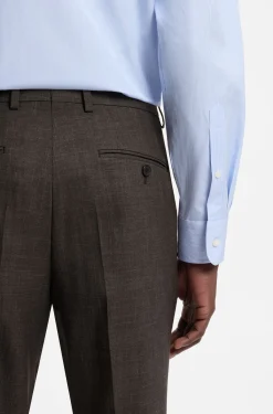 BOSS BY BECKHAM wool-blend slim-fit suit trousers