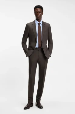 BOSS BY BECKHAM wool-blend slim-fit suit jacket