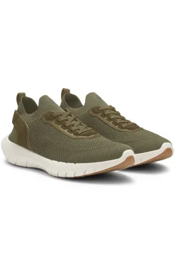 BOSS-MOTION trainers with knitted uppers and leather trims